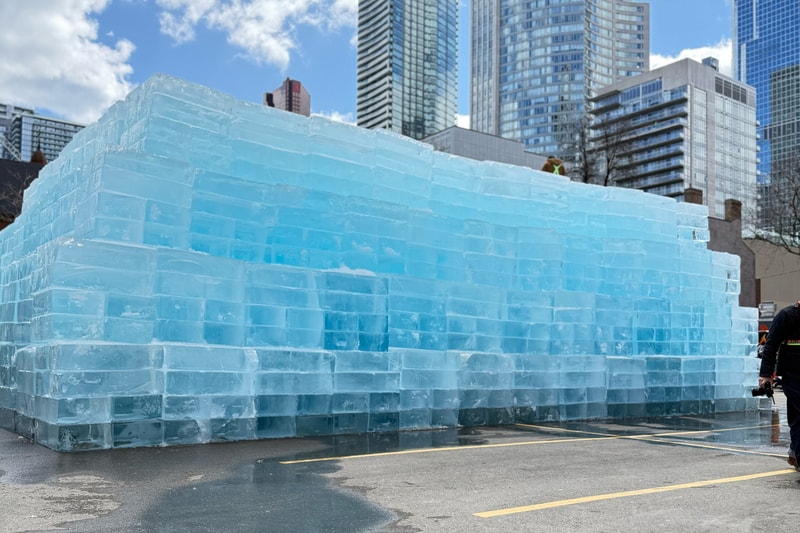 Drake's 'ICEMAN' Release Date Is at the Bottom of This Ice Sculpture in the Bond Hotel Parking Lot