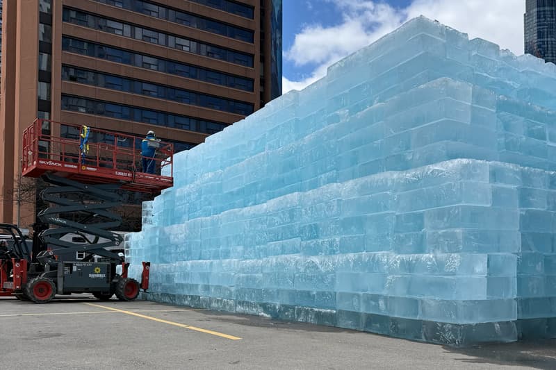 Drake's 'ICEMAN' Release Date Is at the Bottom of This Ice Sculpture in the Bond Hotel Parking Lot
