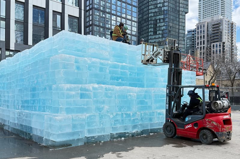 Drake's 'ICEMAN' Release Date Is at the Bottom of This Ice Sculpture in the Bond Hotel Parking Lot