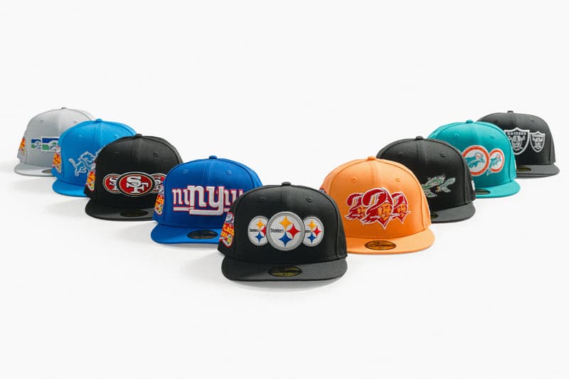 John Geiger and Lids Expand Their "Misplaced Series" With a Bold NFL Collection altimore Ravens, Buffalo Bills, Chicago Bears, Cincinnati Bengals, Dallas Cowboys, Detroit Lions, Green Bay Packers, Houston Texans, Las Vegas Raiders, Miami Dolphins, New York Giants, Philadelphia Eagles, Pittsburgh Steelers, San Francisco 49ers, Seattle Seahawks, and Tampa Buccaneers
