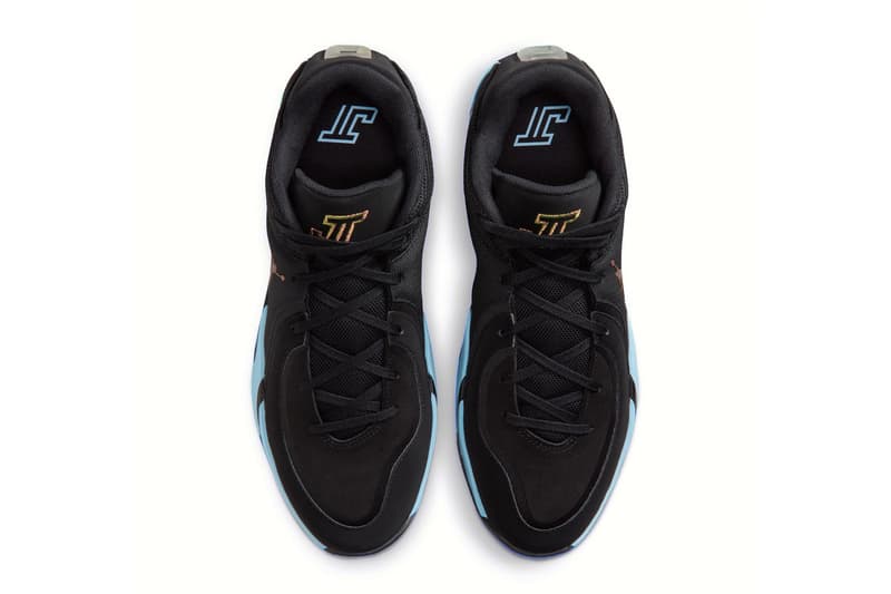 Jordan Tatum 4 "Black/Ice Blue" Release Info HQ4614-004 jayson tatum nike swoosh boston celtics nba 
