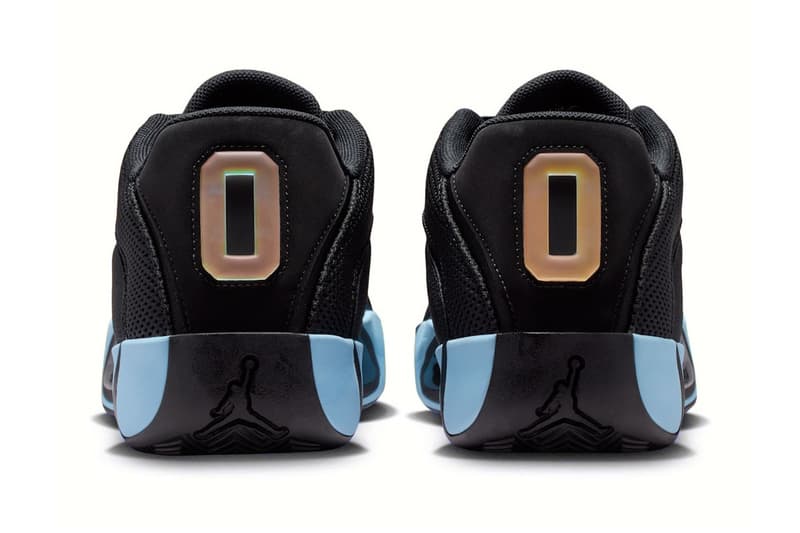 Jordan Tatum 4 "Black/Ice Blue" Release Info HQ4614-004 jayson tatum nike swoosh boston celtics nba 