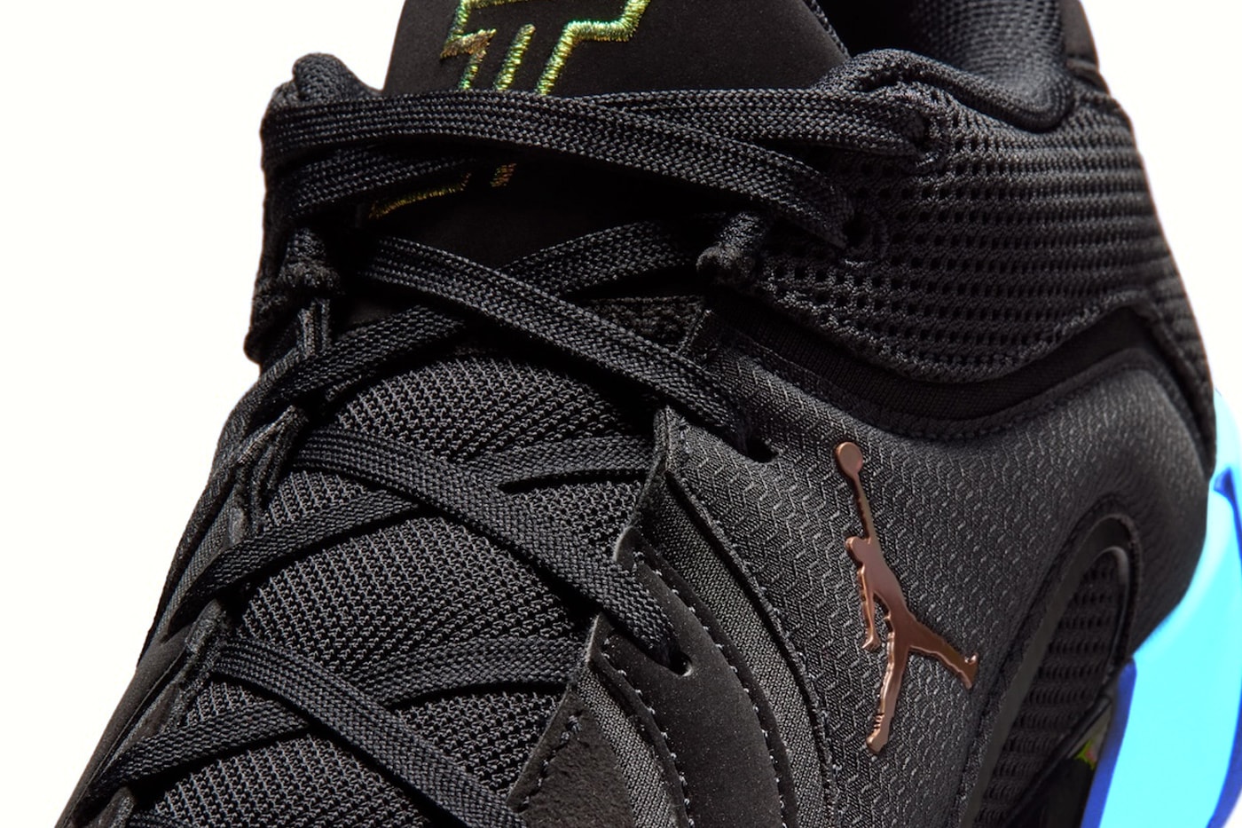Jordan Tatum 4 "Black/Ice Blue" Release Info HQ4614-004 jayson tatum nike swoosh boston celtics nba 
