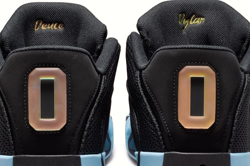 Jordan Tatum 4 "Black/Ice Blue" Release Info HQ4614-004 jayson tatum nike swoosh boston celtics nba 