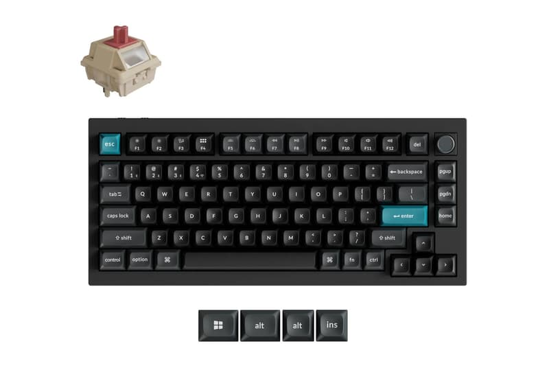 Keychron Ultra 8K mechanical keyboard showing Q1 Ultra layout with aluminum body and wireless setup