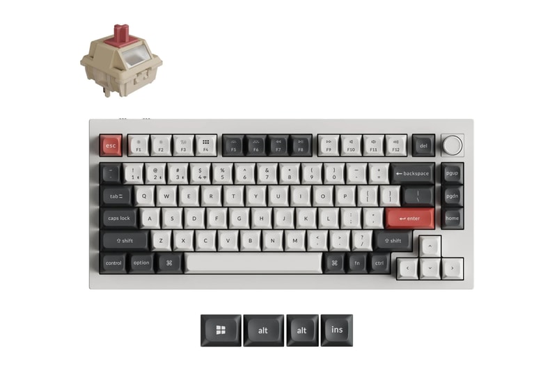 Keychron Ultra 8K mechanical keyboard showing Q1 Ultra layout with aluminum body and wireless setup