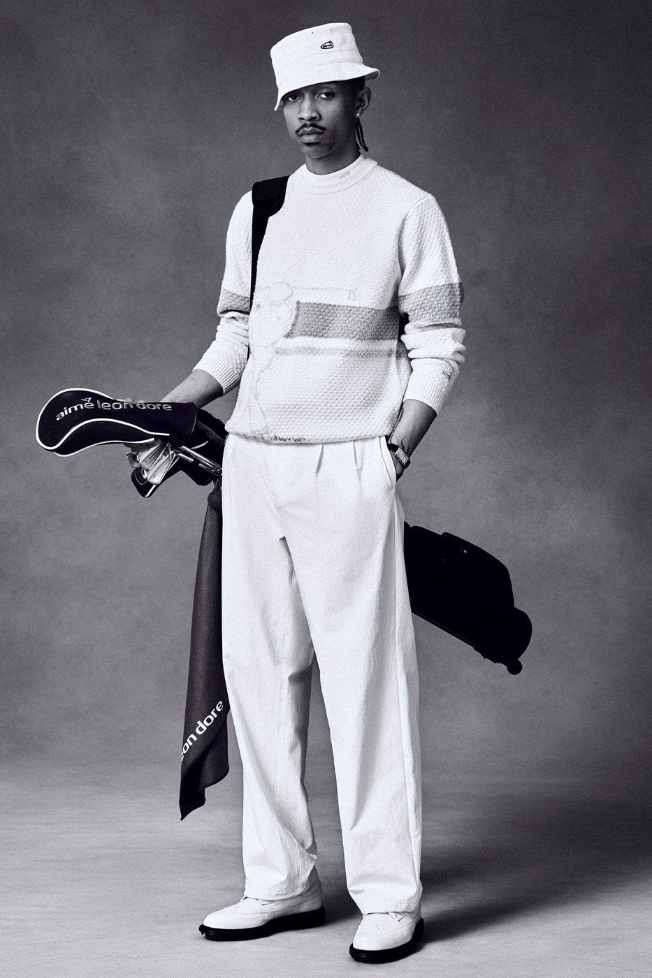 Aimé Leon Dore Tees off With a Classy New Golf Collection FootJoy collaboration release info flagstick