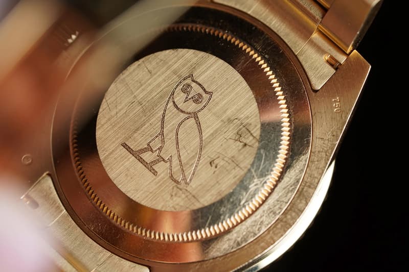 Drake Rolex GMT-Master II in yellow gold with factory baguette diamonds and black sapphires from the Take Care album cover