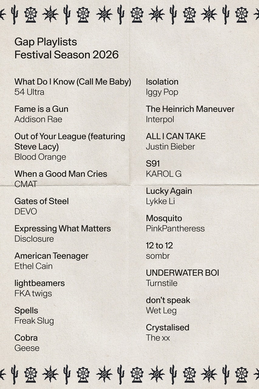 Gap Is a Real Music Fan young miko katseye denim ad campaign visual leon thomas zac posen sombr custom grammys playlist sandy liang harlem fashion council sushi club collab awake hoodie drop interview coachella hoodie house custom