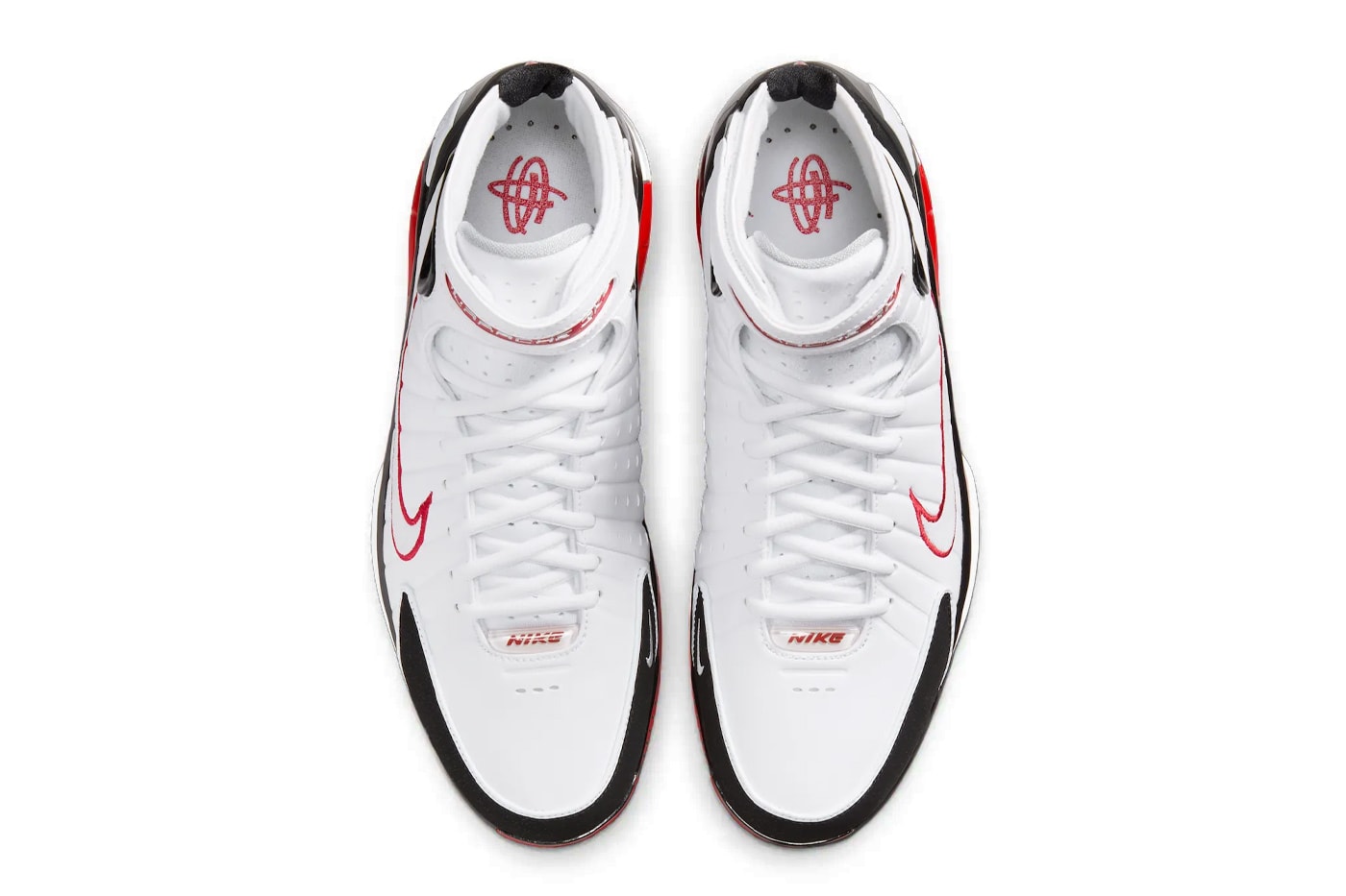 Nike Air Zoom Huarache 2K4 "White/Varsity Red" kobe bryant IV3782-100 White/Varsity Red-Black