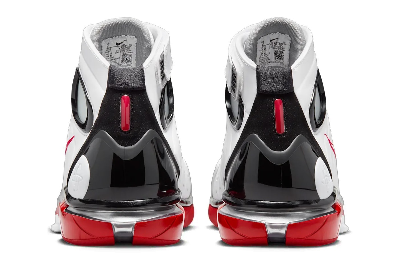 Nike Air Zoom Huarache 2K4 "White/Varsity Red" kobe bryant IV3782-100 White/Varsity Red-Black