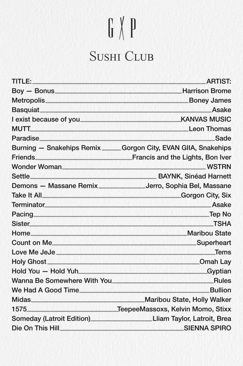 Gap Is a Real Music Fan young miko katseye denim ad campaign visual leon thomas zac posen sombr custom grammys playlist sandy liang harlem fashion council sushi club collab awake hoodie drop interview coachella hoodie house custom