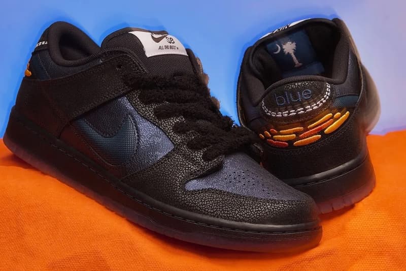 Bluetile x Nike SB Dunk Low IQ1323-001 Release Info Black/White-Campfire Orange-Marina