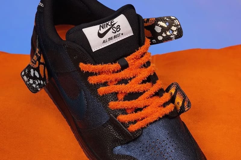 Bluetile x Nike SB Dunk Low IQ1323-001 Release Info Black/White-Campfire Orange-Marina