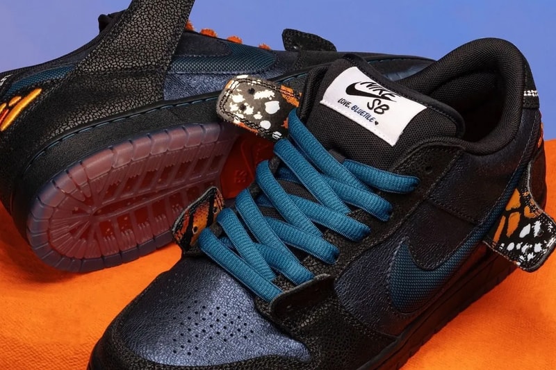 Bluetile x Nike SB Dunk Low IQ1323-001 Release Info Black/White-Campfire Orange-Marina