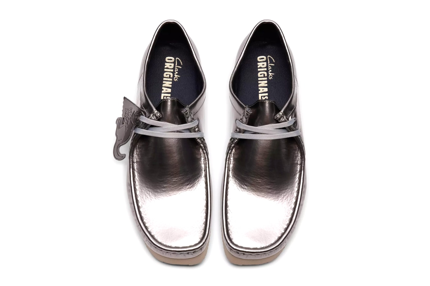 Clarks Originals Wallabee 2604 Patent Silver Navy Release Info