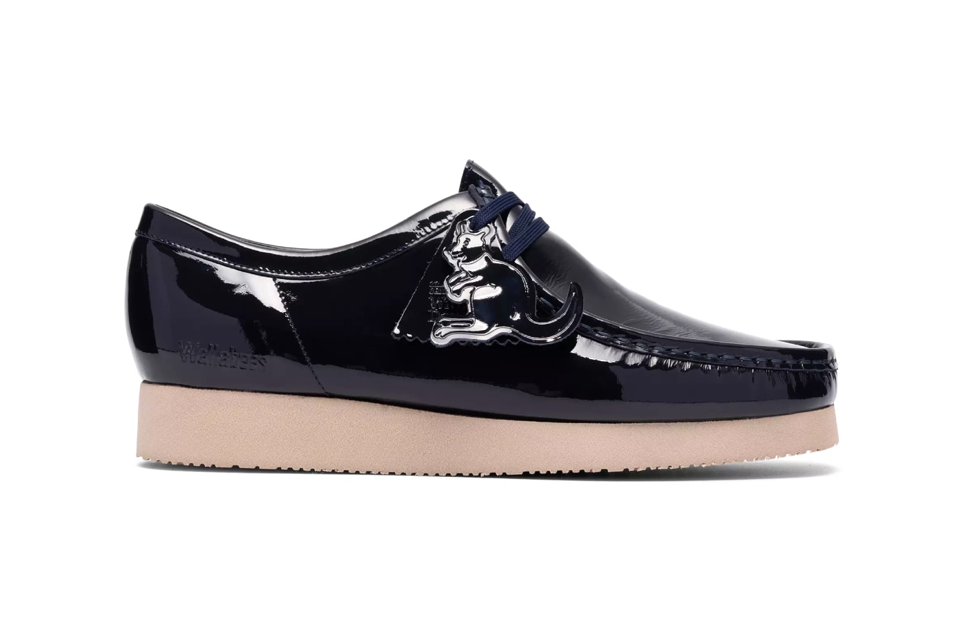 Clarks Originals Wallabee 2604 Patent Silver Navy Release Info