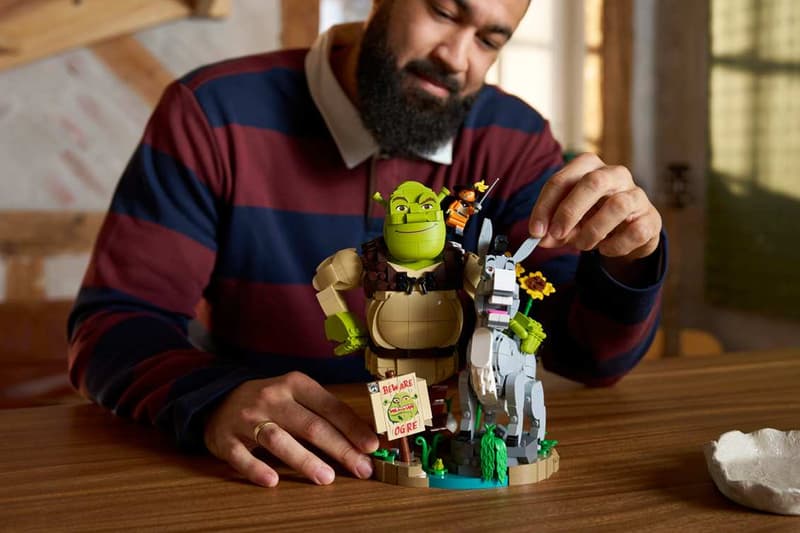 The LEGO Group Unveils the First-Ever 'Shrek' Sets donky puss in boots characters swamp dreamworks animation