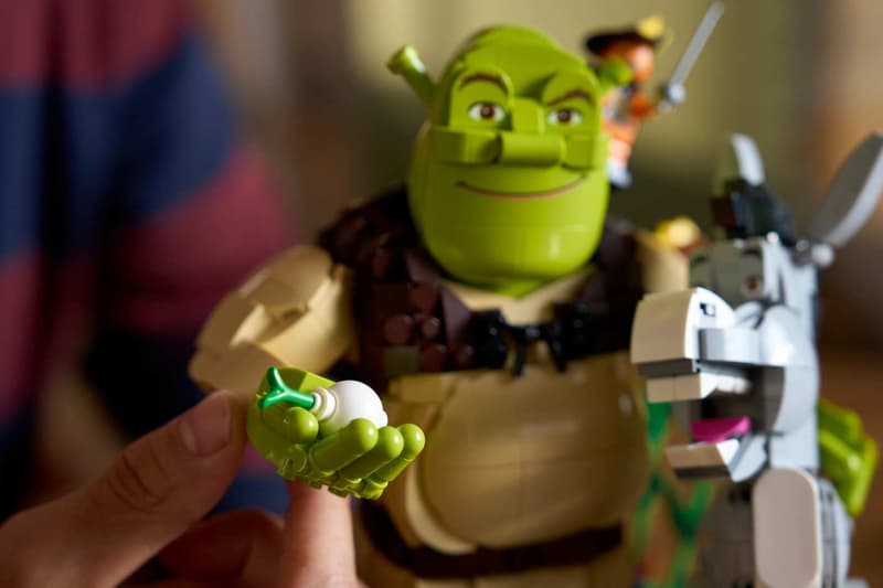 The LEGO Group Unveils the First-Ever 'Shrek' Sets donky puss in boots characters swamp dreamworks animation