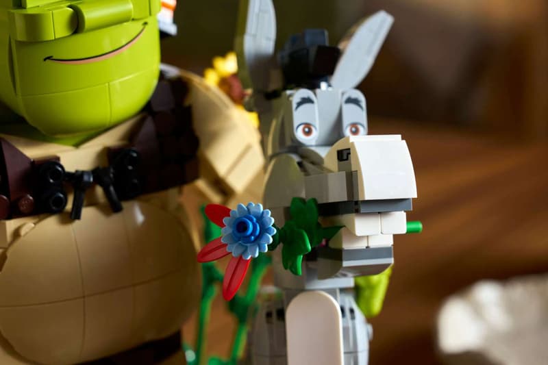 The LEGO Group Unveils the First-Ever 'Shrek' Sets donky puss in boots characters swamp dreamworks animation