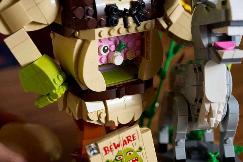 The LEGO Group Unveils the First-Ever 'Shrek' Sets donky puss in boots characters swamp dreamworks animation