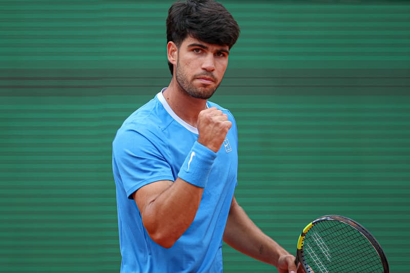 Carlos Alcaraz reacts on clay court at Roland Garros 2026 French Open