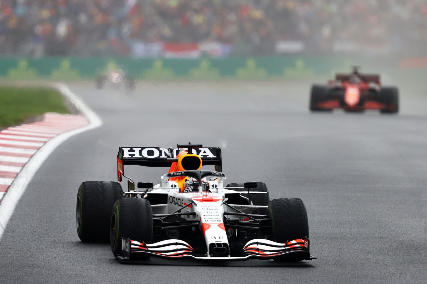 Formula 1 cars racing at Istanbul Park during the Turkish Grand Prix return