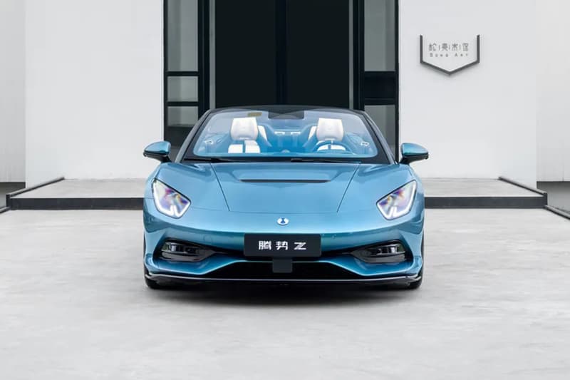 BYD Denza Z Convertible in Fiorentine green with soft-top roof as a 1000hp electric grand tourer