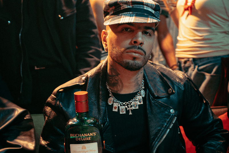 Rauw Alejandro Dando Vueltas Premiere New York City buchanan's whisky collaboration music video