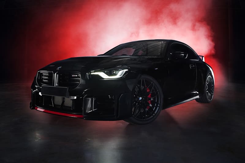 BMW M2 Coupé RR Edition in Black Sapphire Metallic with matching BMW Motorrad RR superbikes