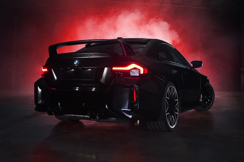 BMW M2 Coupé RR Edition in Black Sapphire Metallic with matching BMW Motorrad RR superbikes