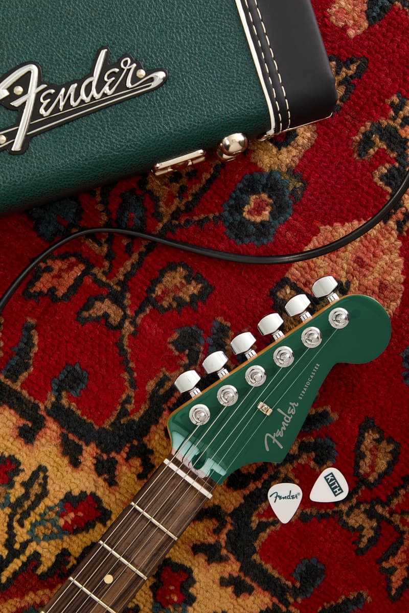 Kith Just Dropped a Custom Fender Guitar Limited Player Stratocaster release info strap pick fret strings brand price drop website new york 
