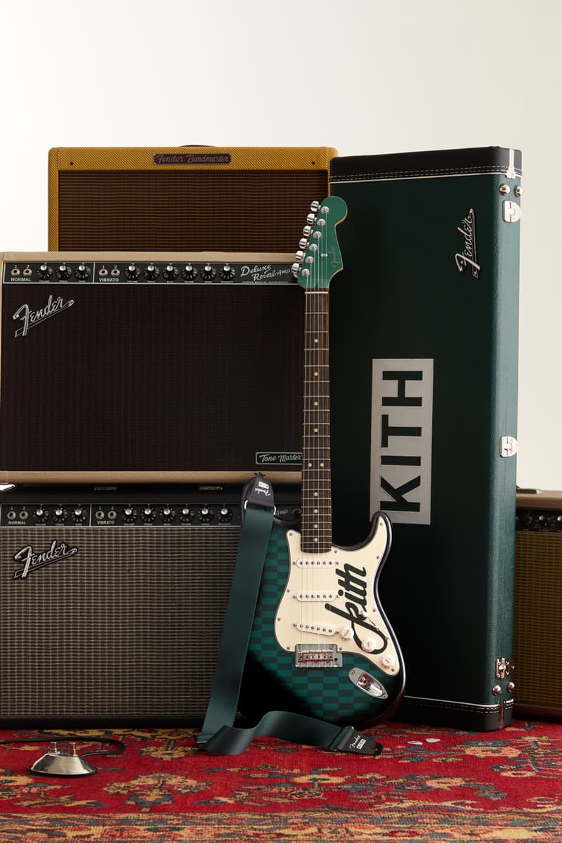 Kith Just Dropped a Custom Fender Guitar Limited Player Stratocaster release info strap pick fret strings brand price drop website new york 