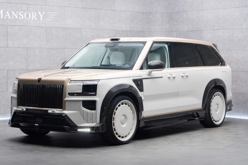 Mansory Zeekr 9X widebody SUV in white and bronze with carbon fiber bodywork at Auto China 2026