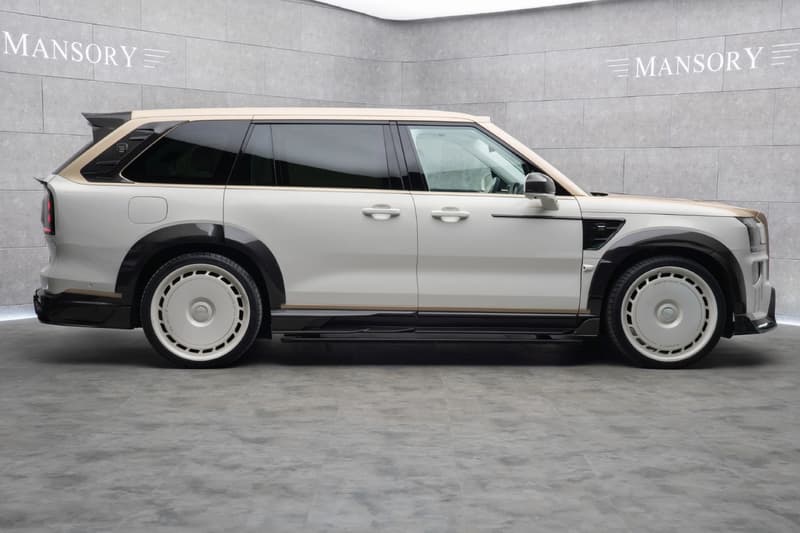 Mansory Zeekr 9X widebody SUV in white and bronze with carbon fiber bodywork at Auto China 2026