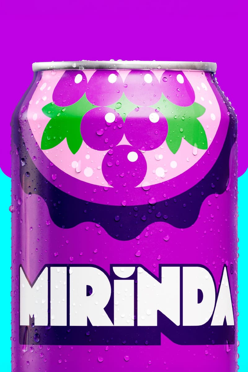 mirinda pepsi smile please campaign platform fruit soda can bottle retro modern smile chain vibrant style design