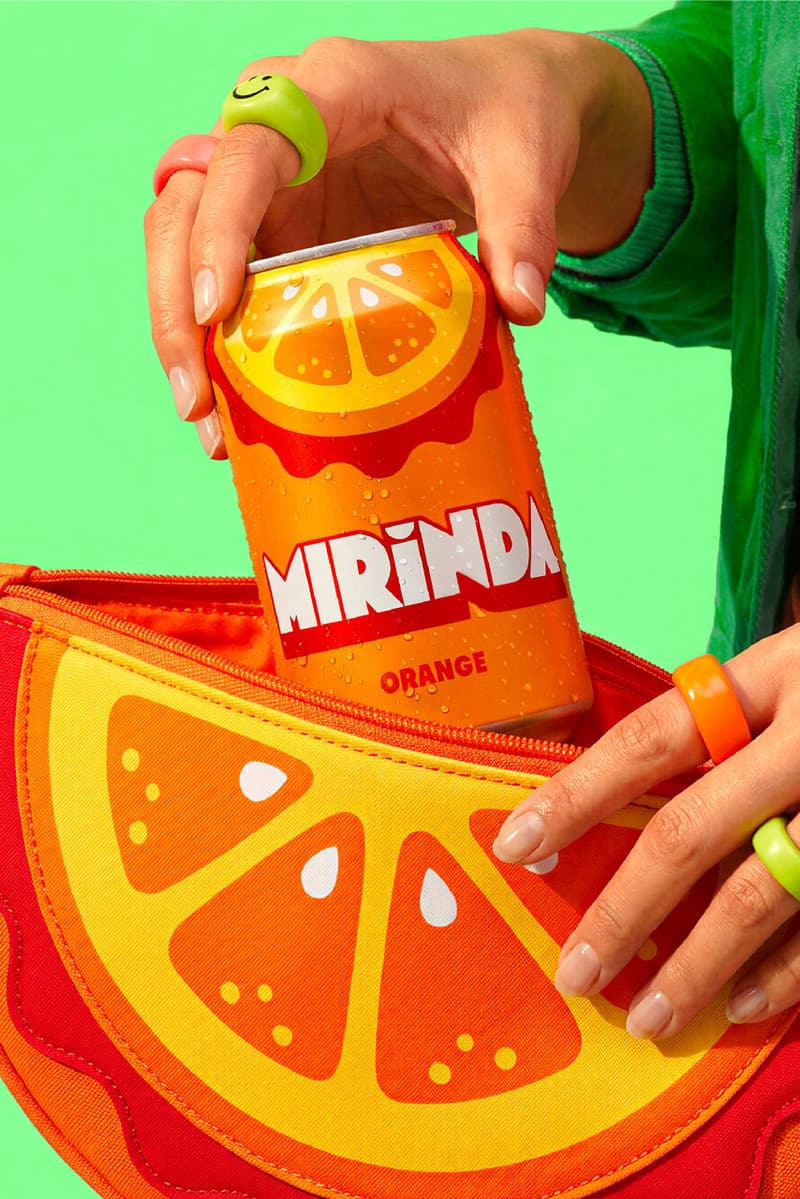 mirinda pepsi smile please campaign platform fruit soda can bottle retro modern smile chain vibrant style design