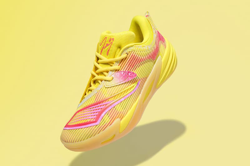 Puma All-Pro Nitro 2 in vibrant yellow, Josh Giddey's signature colorway inspired by the Australian outback - detail view 5