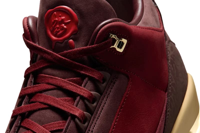 Air Jordan 3 OG "BIN 23" Team Red/Burgundy Crush-Coconut Milk-Metallic Gold IO7744-600 Release Info nike jordan brand michale jordan
