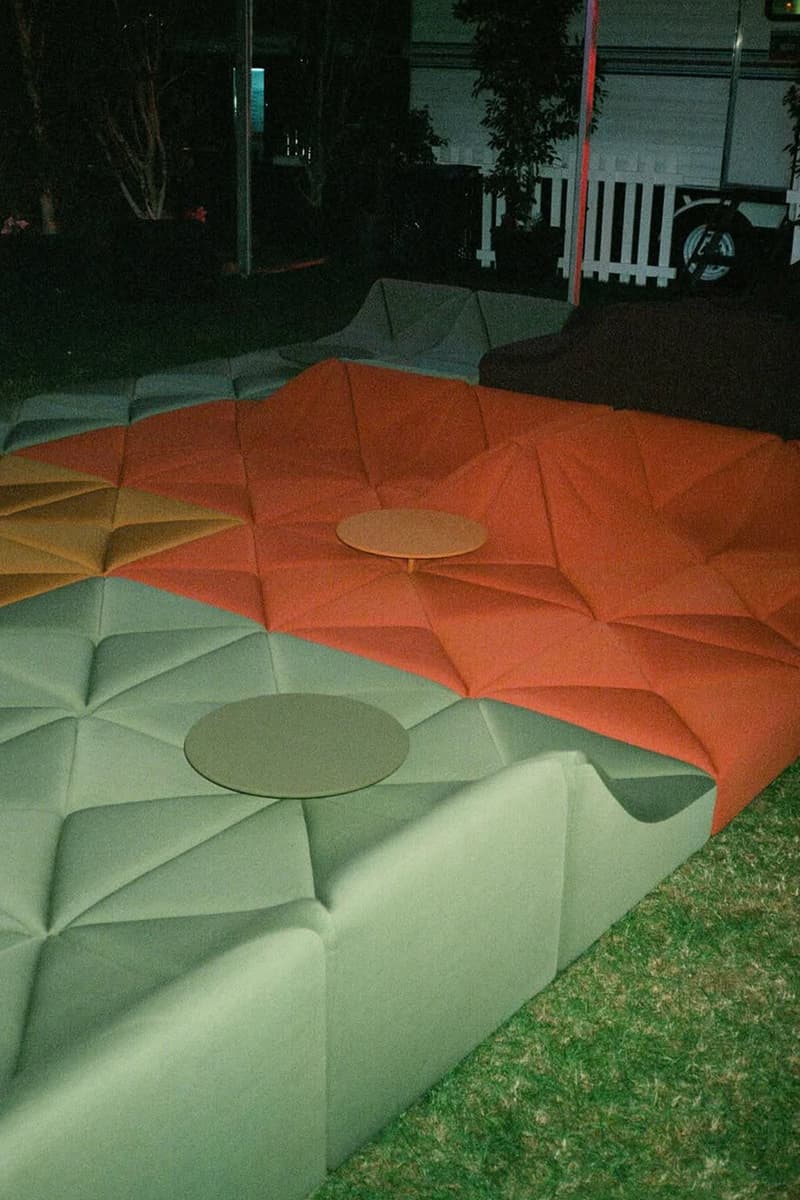 Closer Look at the Desert Oasis Paulin, Paulin, Paulin Custom "Dune" Sofa Sanctuary Created for Justin Bieber at Coachella 2026 SKYLRK