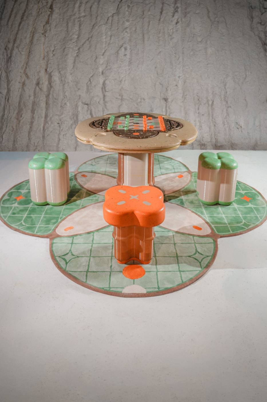 reEDIT by EDITECTURE "The Upcycled Gambit — Bamboo & Brew Chess Table Set"  Milan Design Week 2026 Jacqueline Chak Genevieve Chew