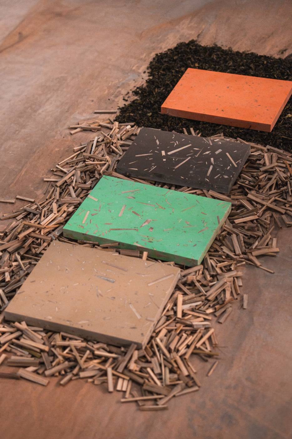 reEDIT by EDITECTURE "The Upcycled Gambit — Bamboo & Brew Chess Table Set"  Milan Design Week 2026 Jacqueline Chak Genevieve Chew