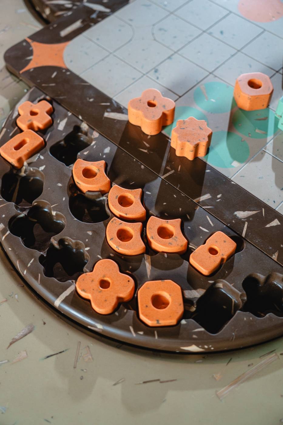reEDIT by EDITECTURE "The Upcycled Gambit — Bamboo & Brew Chess Table Set"  Milan Design Week 2026 Jacqueline Chak Genevieve Chew