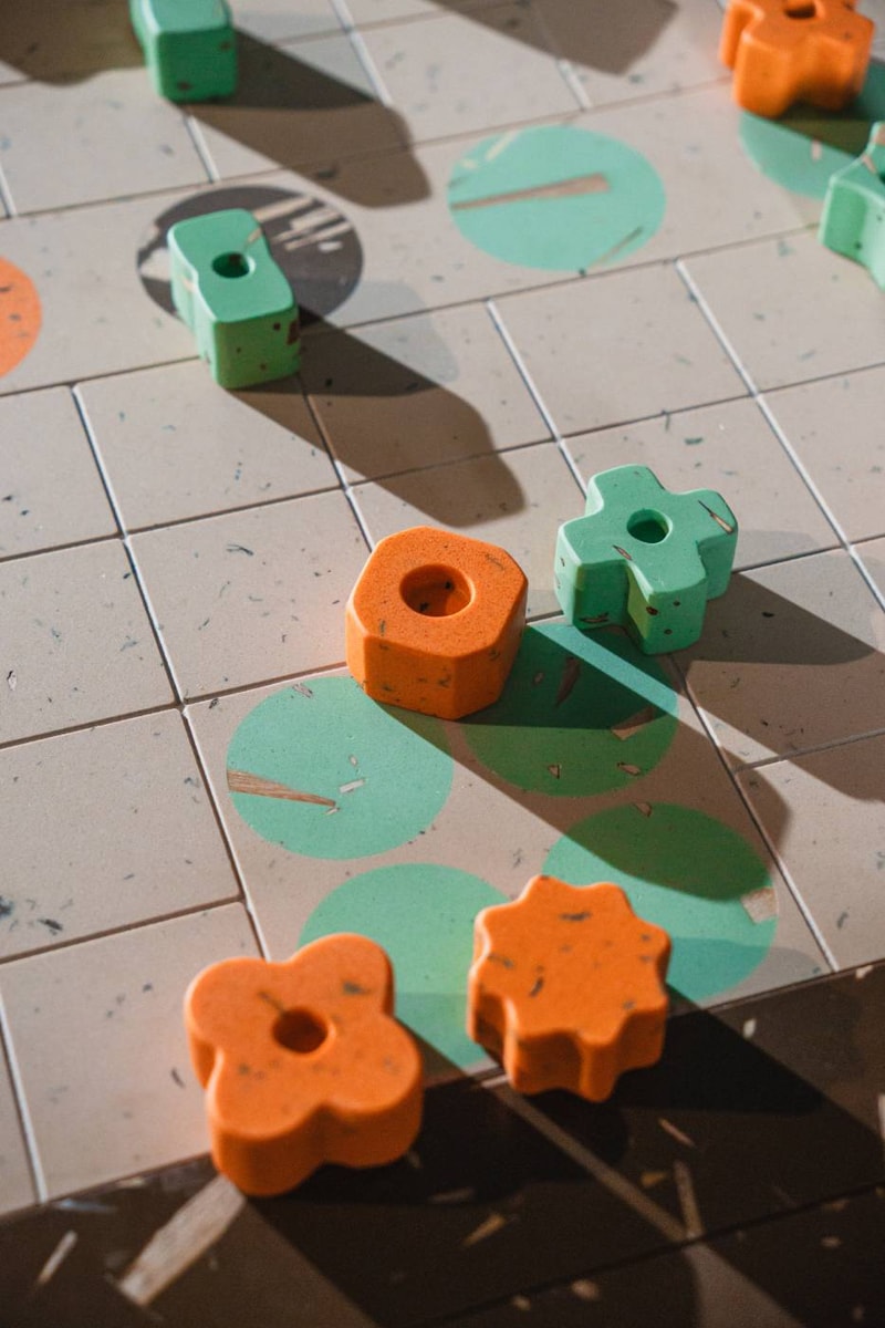 reEDIT by EDITECTURE "The Upcycled Gambit — Bamboo & Brew Chess Table Set"  Milan Design Week 2026 Jacqueline Chak Genevieve Chew