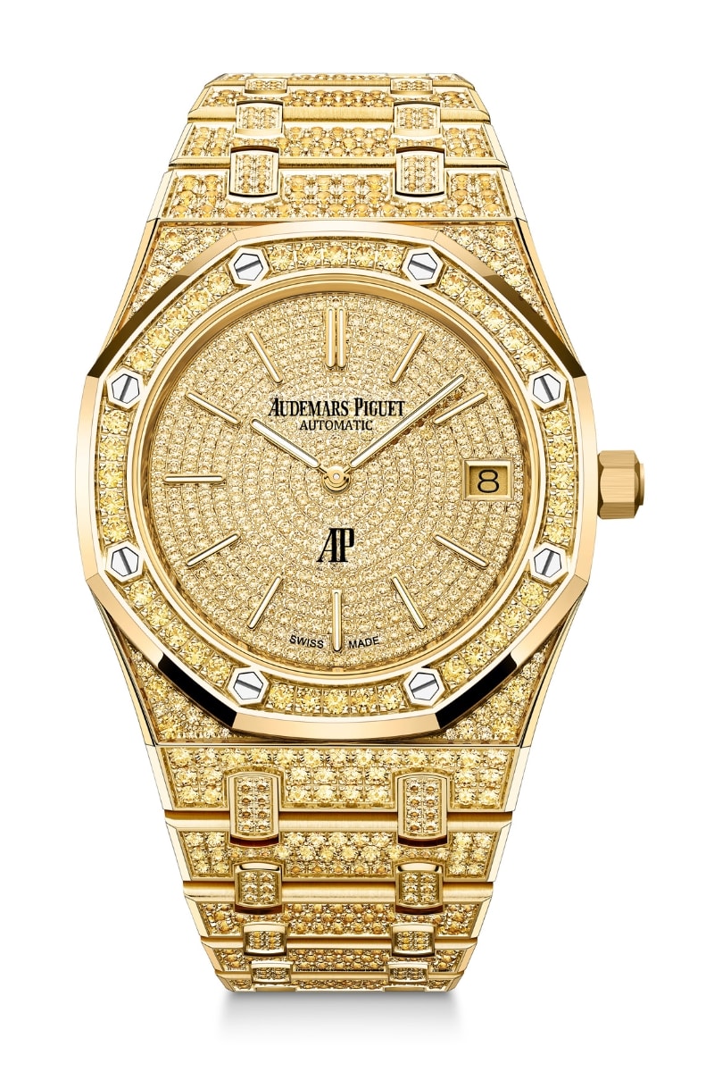 Wrist Check Skepta Met Gala 2026 Red Carpet Audemars Piguet Royal Oak “Jumbo” Extra-Thin 16202BA.HH.1241BA.01 18k yellow gold