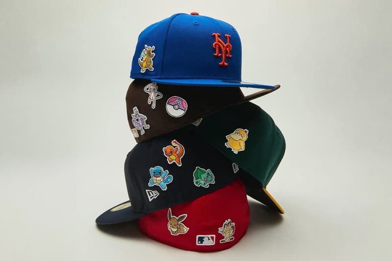New Era Korea Lets You Customize Your Fitted With Exclusive Pokémon Hardware snapp pins patches pikachu charizard norlax, Mewtwo, Dragonite, and Ditto, gengar 