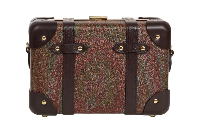 Globe Trotter ETRO arnica suitcase cross body bag collaboration Release Info