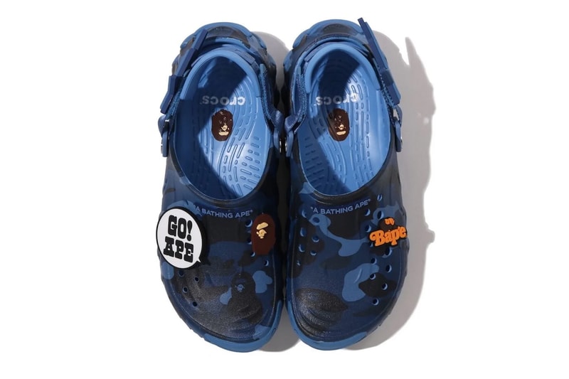 BAPE and Crocs Reunite for a Rugged Echo RO Clog Pack blue purple red camo Powder Blue/Blue Camo, Purple Camo/Grapeberry, Red Camo/Flame jibbitz a bathign ape 213140-4SN, 213140-5BV, 213140-8C1