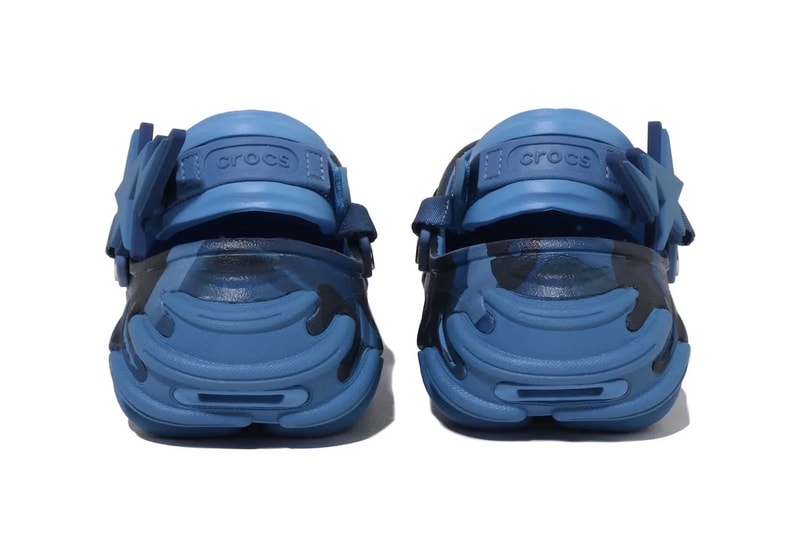 BAPE and Crocs Reunite for a Rugged Echo RO Clog Pack blue purple red camo Powder Blue/Blue Camo, Purple Camo/Grapeberry, Red Camo/Flame jibbitz a bathign ape 213140-4SN, 213140-5BV, 213140-8C1
