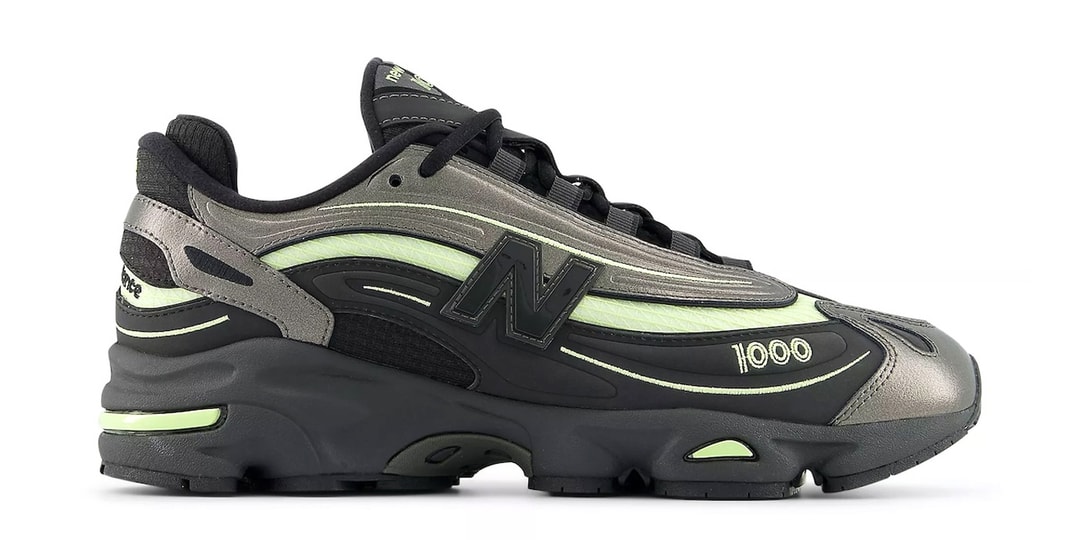New Balance 1000 Brings Y2K Tech Energy to the Sleek "Black Metallic/Dry Lime"
